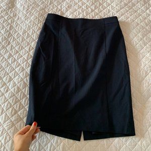 Ann Taylor Petite Knee-Length Navy Skirt.